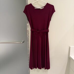 Boden Ponte Aida Burgandy Dress